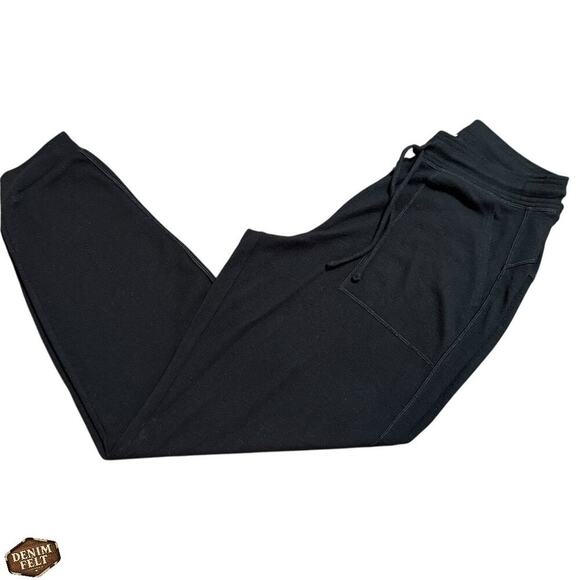 Alo Yoga Soho Sweatpant Black Alolux Relaxed Fit Lounge Joggers Size Medium - Picture 9 of 15